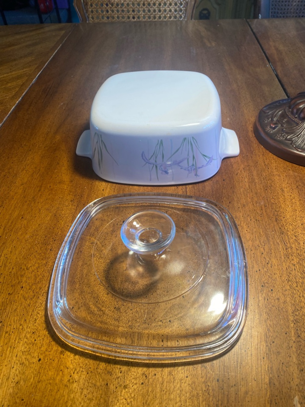 Corningware Shadow Iris 1.5 Qt Casserole Pan and Pyrex Lid - Picture 10 of 11